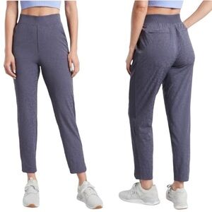 Athleta Brooklyn Textured Ankle Pants Size 14 Leopard Print